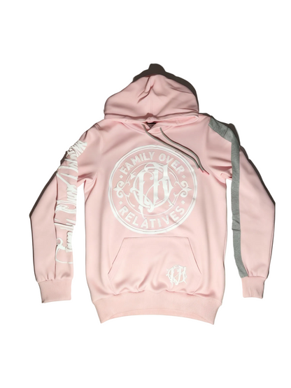 Family Over Relatives Pink Premium Sweatsuit