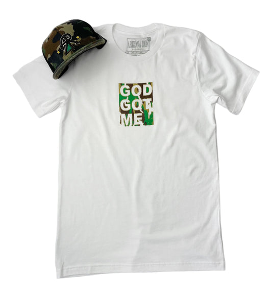 White "GOD GOT ME" plush short sleeve