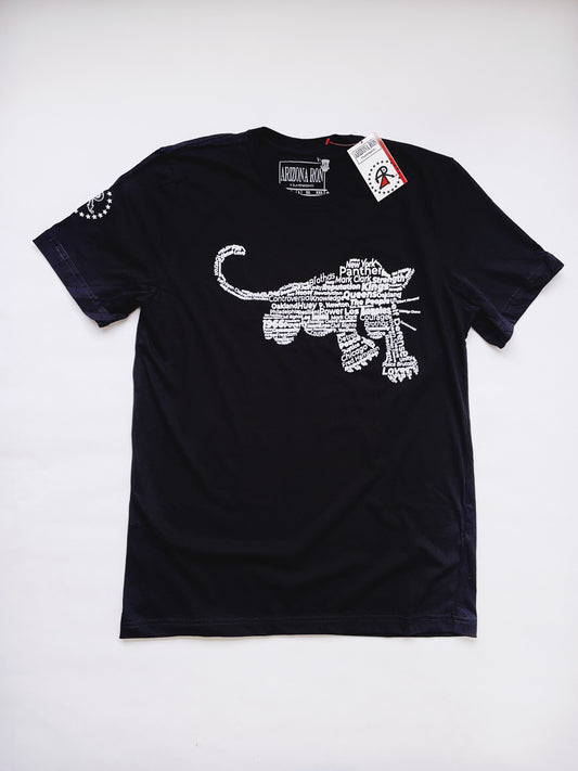 Black "Panther Aura" plush short sleeve